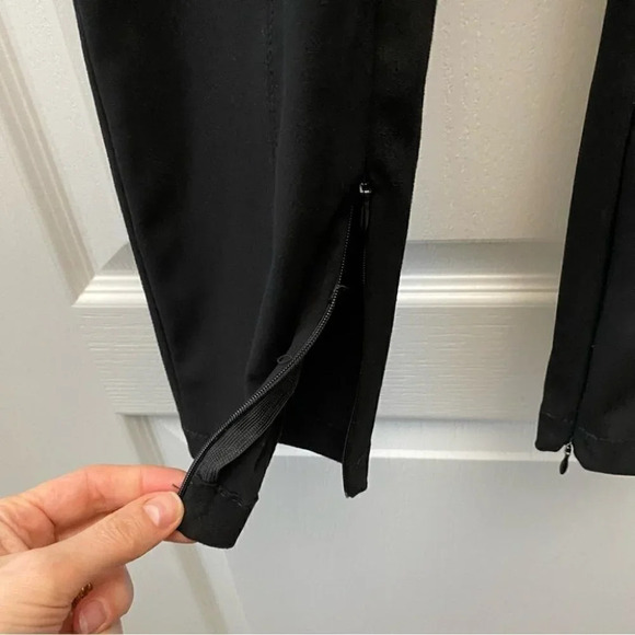 Zara High Rise Faux Suede Ankle Zip Leggings Black Size Small - Picture 8 of 13